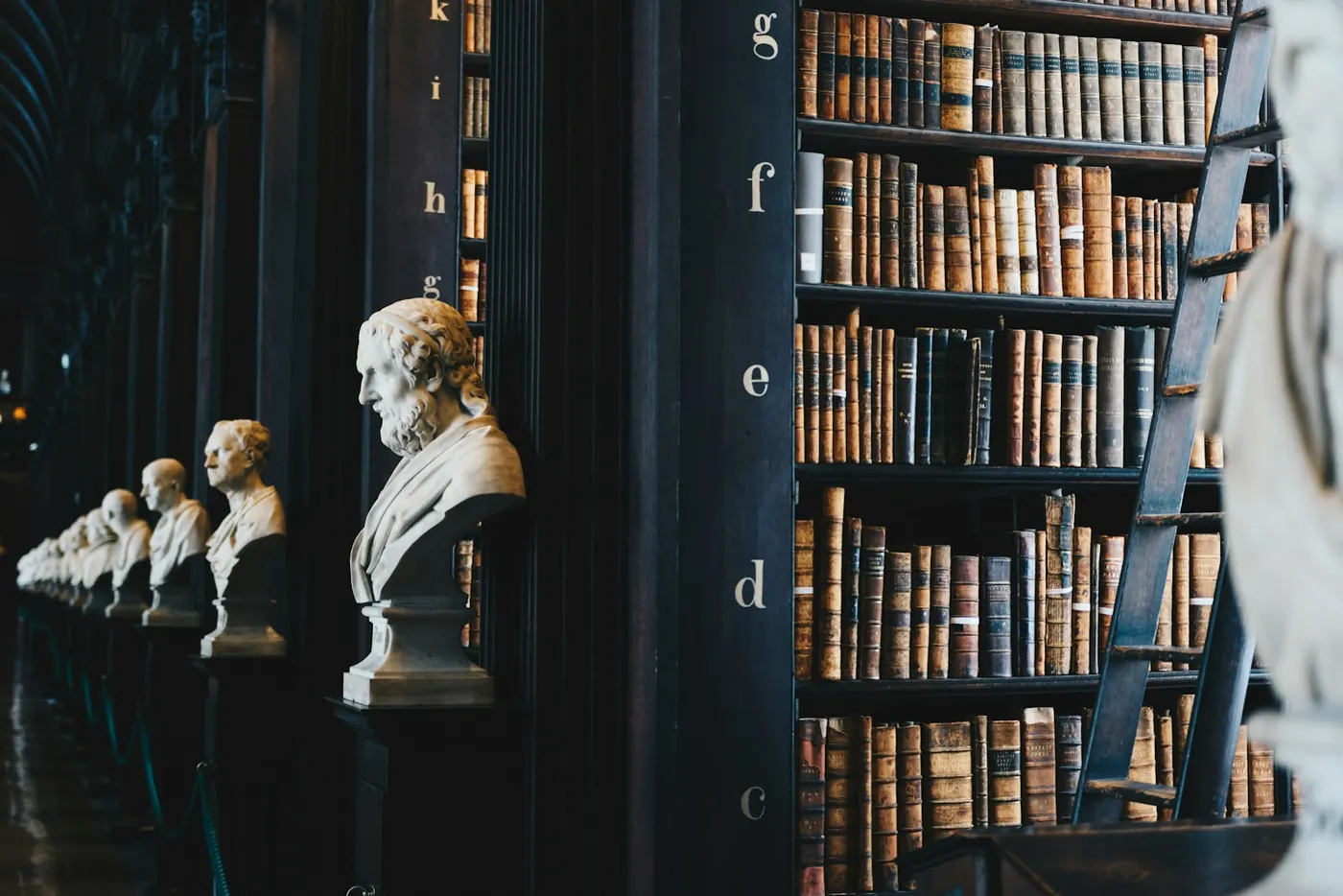 Estante com livros de Direito
